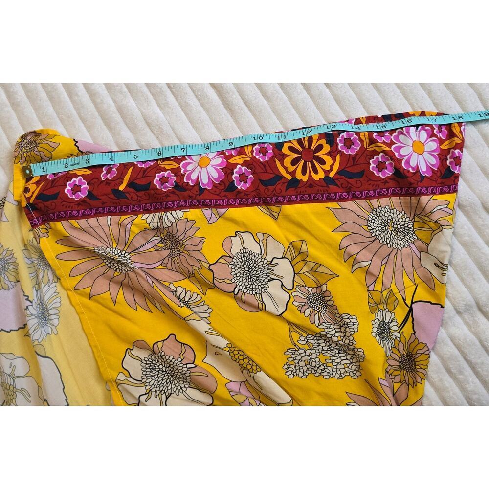 Anthropologie Floral Vibrant Cropped Tie Front Kimono - Picture 10 of 12